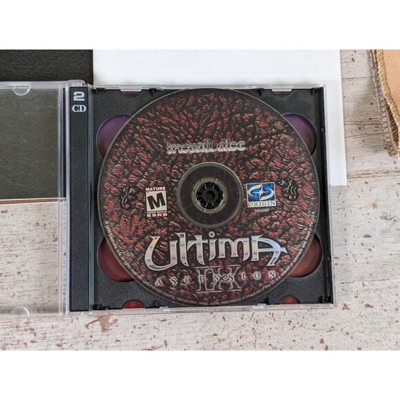 Vtg Ultima IX 9 Ascension Big Box PC Video Game w Cloth Map Cards - Picture 2 of 16